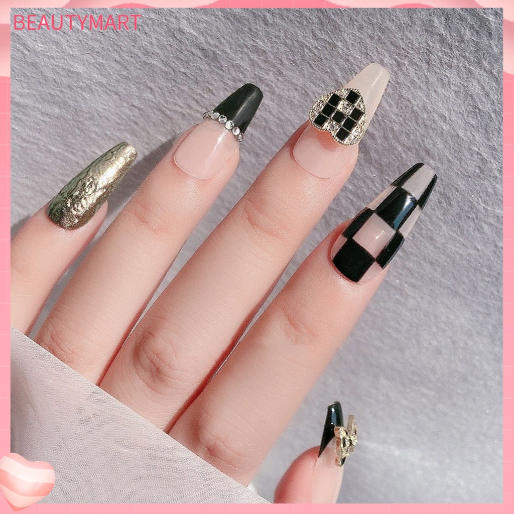 Phụ Kiện Trang Trí Móng Tay Nghệ Thuật Hình Gấu Nơ Trái Tim Dễ Thương Bắt Mắt