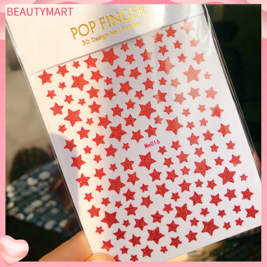 Miếng Dán Trang Trí Móng Tay Lấp Lánh Siêu Mỏng Không Phai Màu Dành Cho Nữ