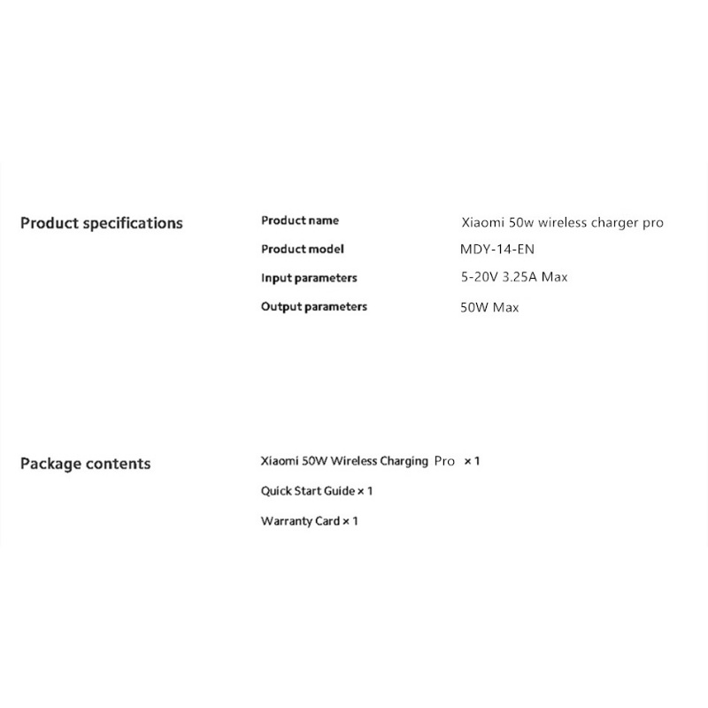 Đế Sạc Nhanh Không Dây Xiaomi 50W 50W Cho Xiaomi 13 Pro / 12S Ultra / 10 New 50W