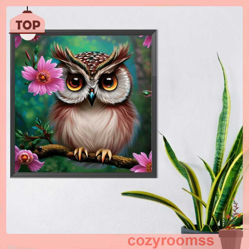 Tranh Đính Đá Kim Cương Toàn Bộ 5D DIY Hình Vẽ Con Cú