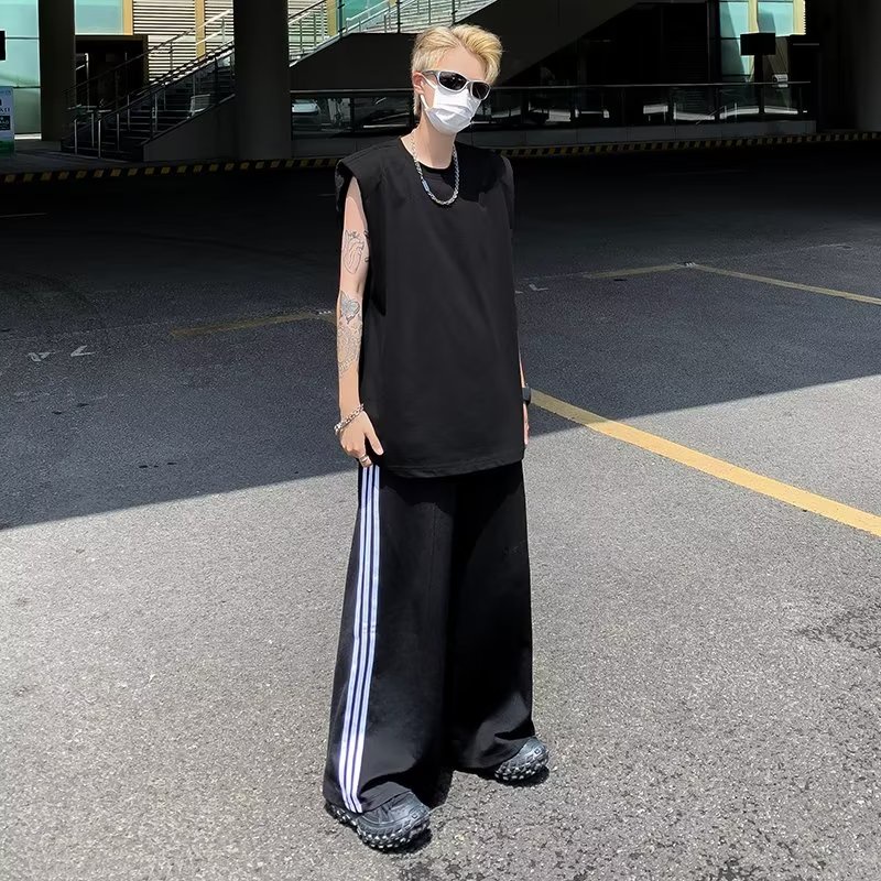 Áo Thun Cotton Sát Nách Dáng Rộng Phong Cách Bóng Rổ Hợp Thời Trang Mùa Hè Cho Nam