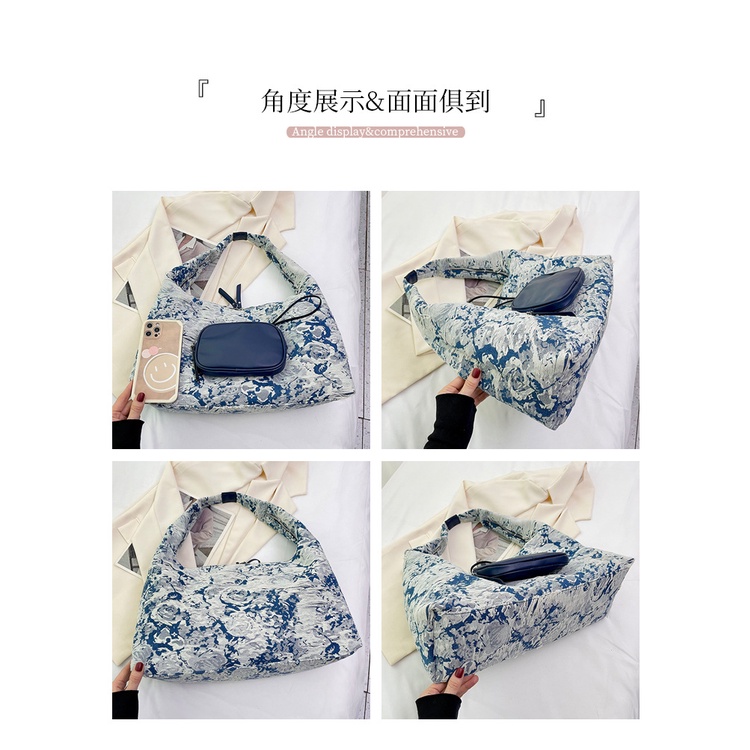 Túi Xách denim Sức Chứa Lớn Họa Tiết Bông Tuyết Thời Trang Cho Nữ#Túi tote Cao Cấp Kiểu Dáng Đơn Giản Hợp Thời Trang 039