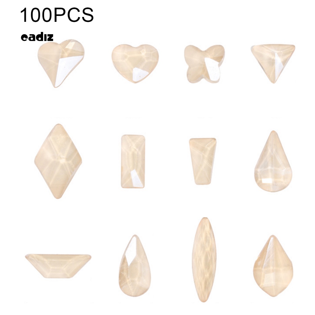 Túi 100 Nhãn Dán Móng Nghệ Thuật Đính Đá Xinh Xắn DIY