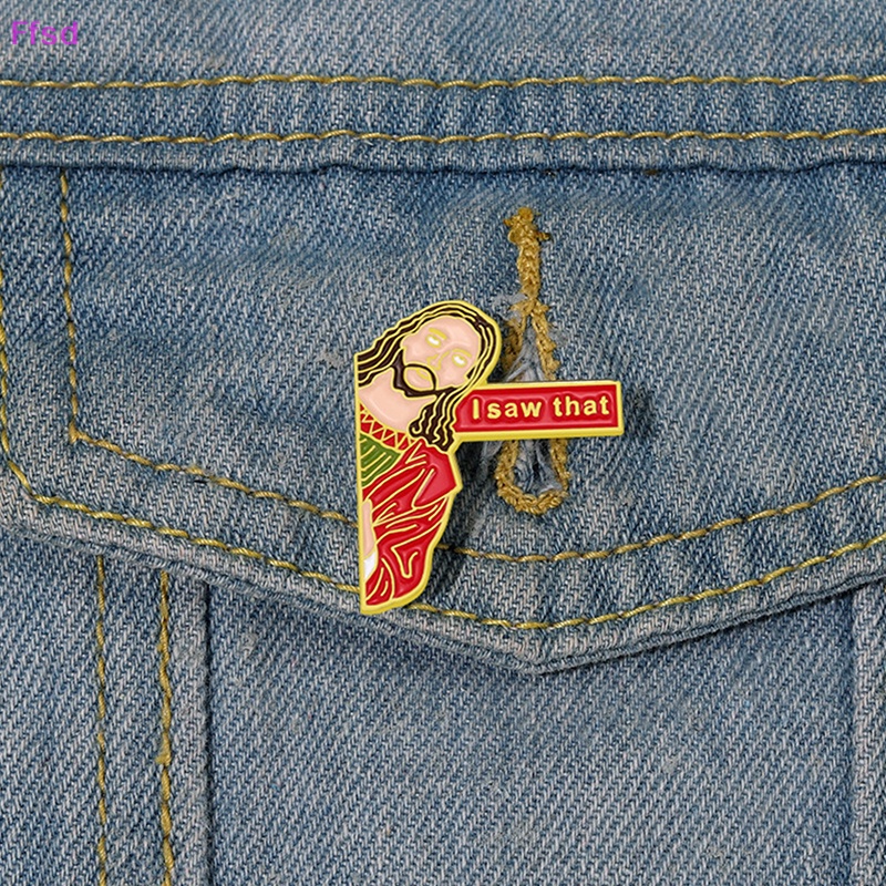 {Ffsd} I Saw That Ghim Cài Áo Tráng Men Hình Chúa Jesus Quà Tặng Trang Sức Hoạt Hình * Hàng Bán Chạy