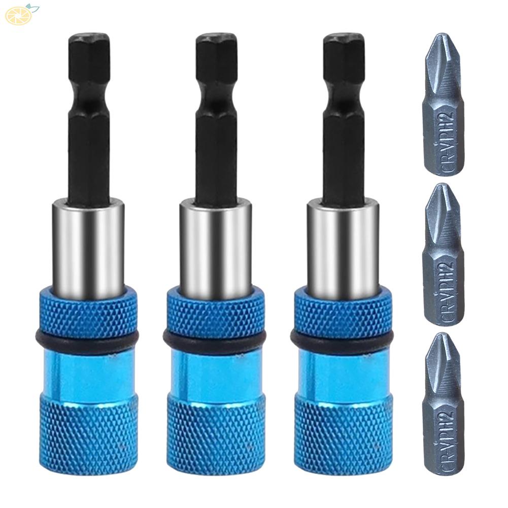 【VARSTR】Screwdriver Bit Nutdriver Quick Connecting Rod 1/4 Inch 3pcs For Electric Drill