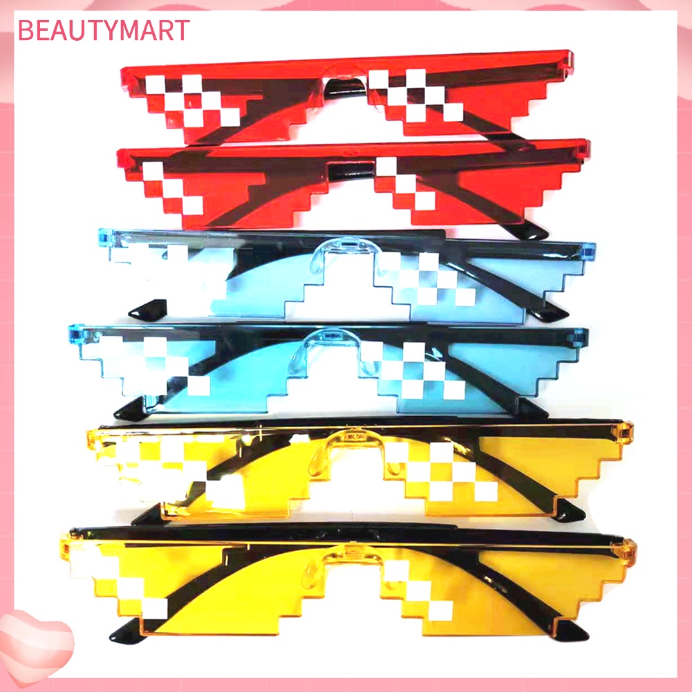 [beautymart] Kính Mát Thời Trang Thug Life Pixelated Dùng Làm Đạo Cụ Chụp Ảnh Tiệc Tùng