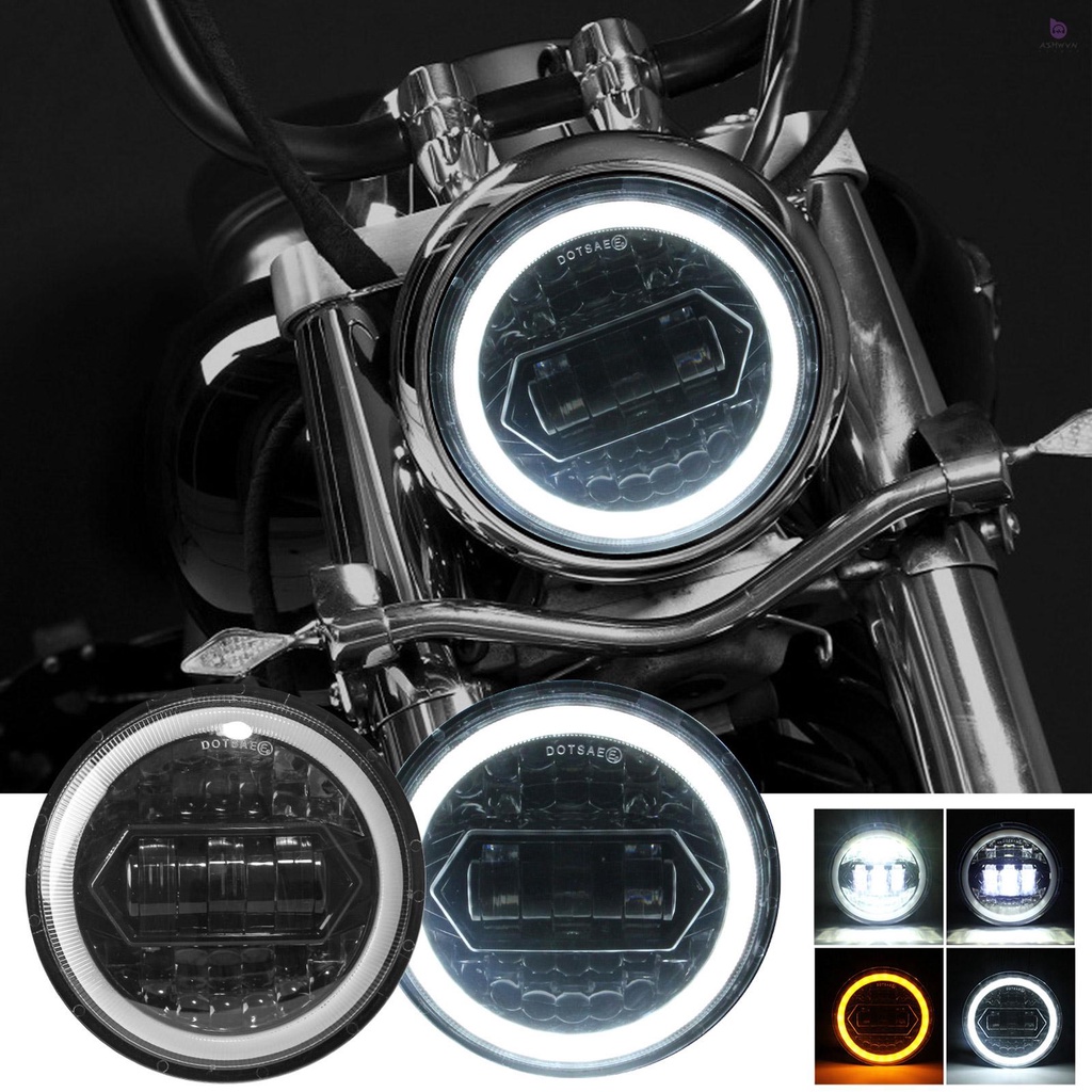 1 Đèn Pha LED 5.75in 6000K 20000LM Không Thấm Nước IP67 Chất Lượng Cao Cho Xe Mô Tô
