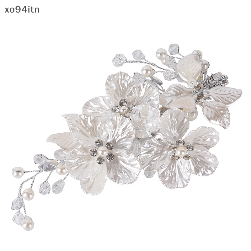 Kẹp Tóc Hoa Đính Ngọc Trai Cho Cô Dâu