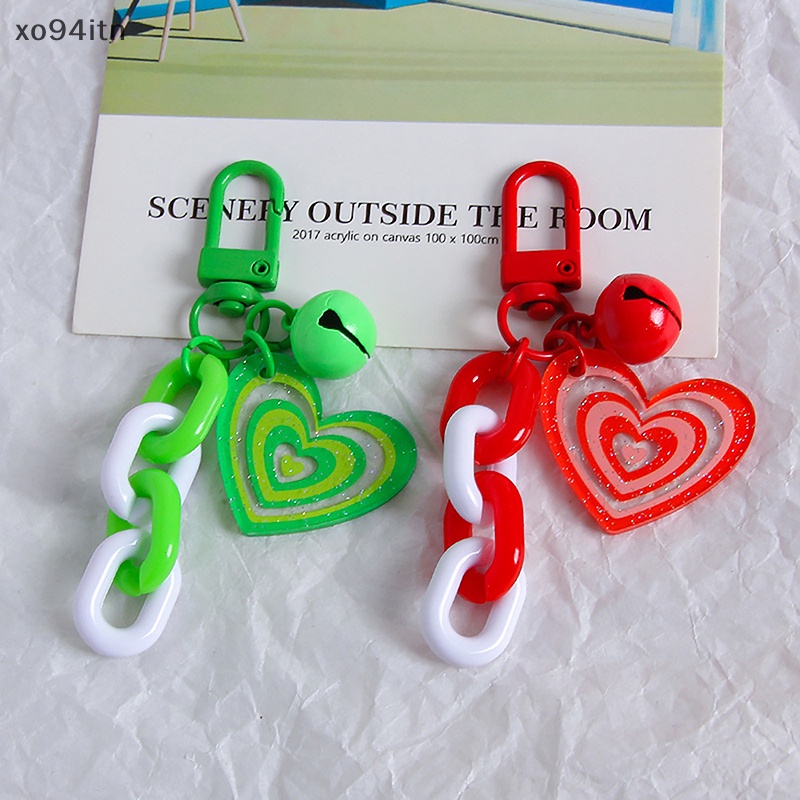 1 Móc Khóa Hình Trái Tim Nhiều Màu Sắc Thời Trang