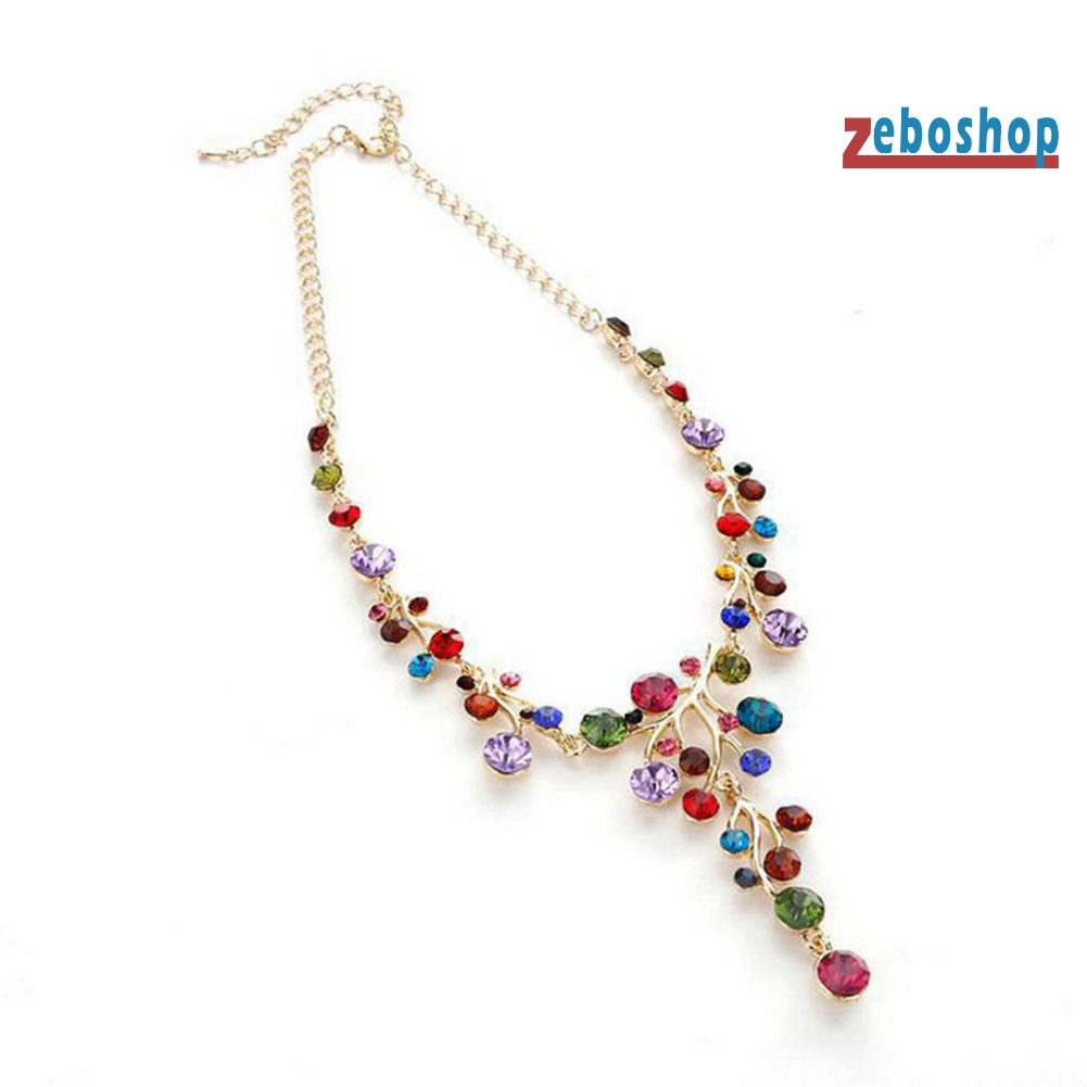 Vòng cổ Chữ Y Đính Đá Nhiều Màu Sắc Thời Trang Cho Nữ