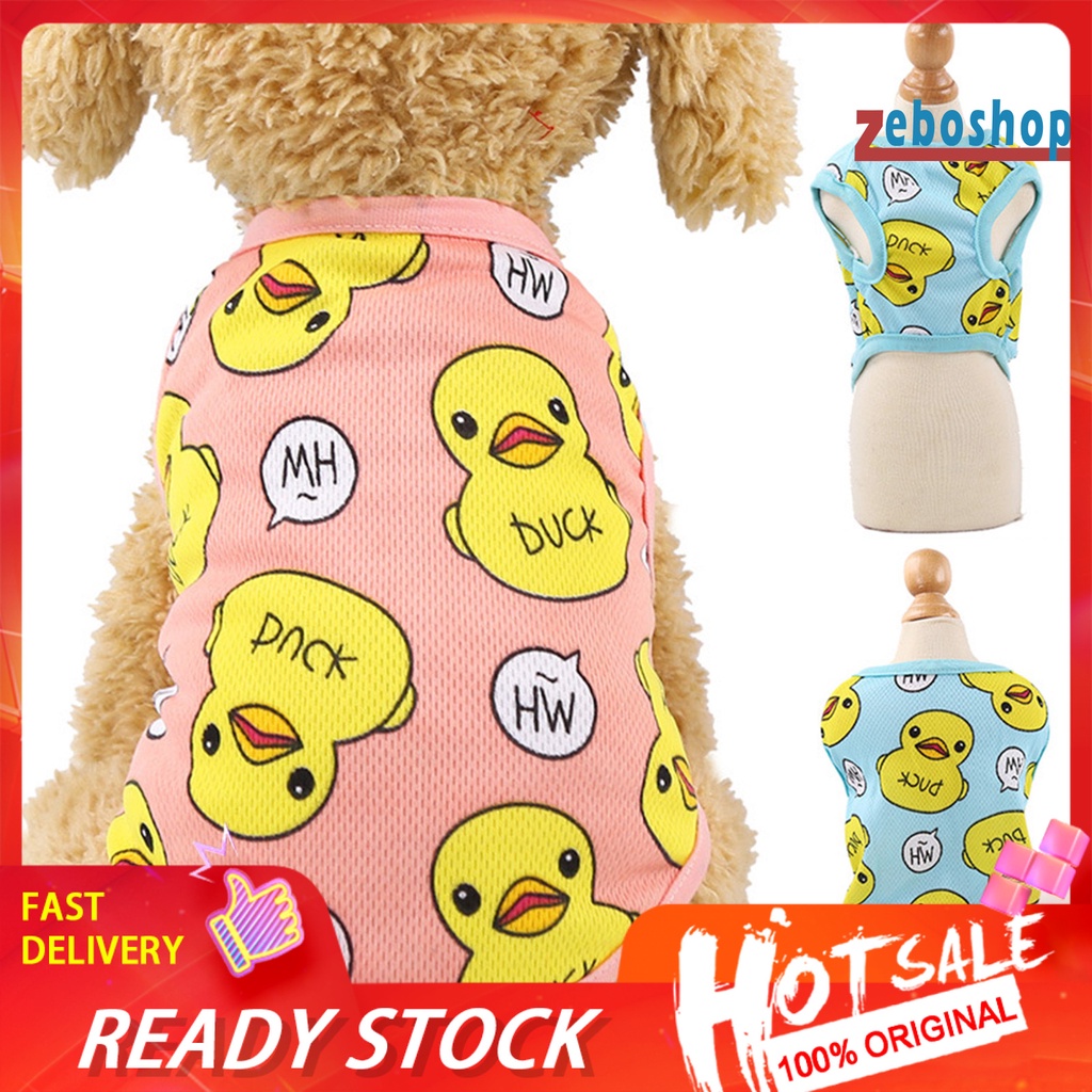 Áo Lưới Thoáng Khí Họa Tiết Vịt Hoạt Hình Dành Cho Thú Cưng