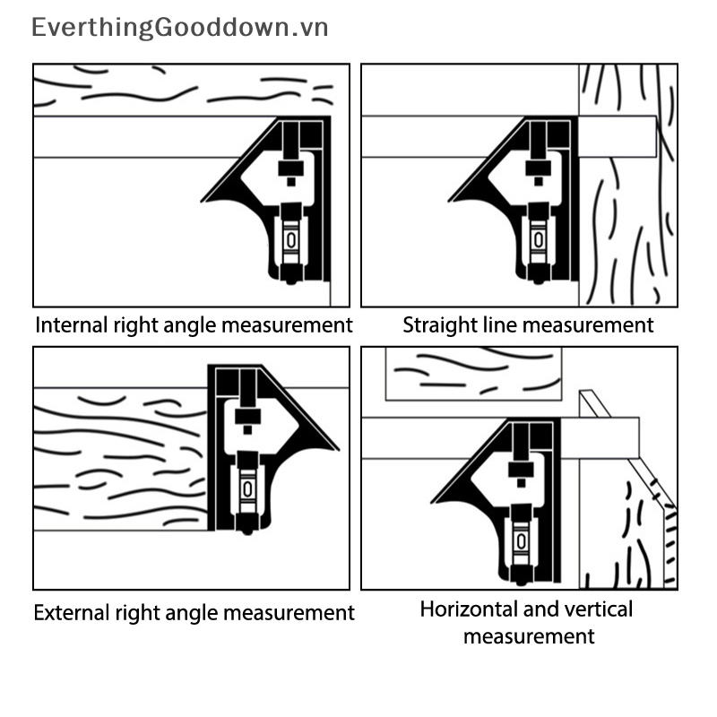 Thước Đo Góc Phải 45 / 90 Độ 12inch Có Thể Điều Chỉnh