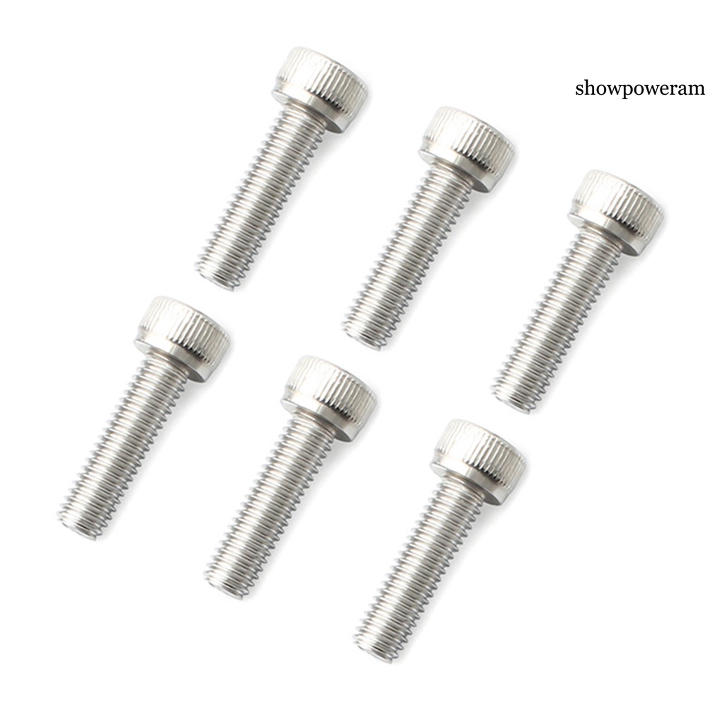 Bộ 6 Ốc Vít Gắn Tay Lái Xe Đạp Bằng Thép Không Gỉ M5x18mm