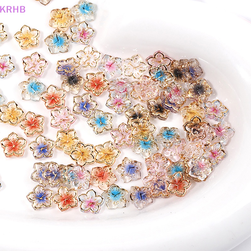 Set 20 / 50 Hoa Nhựa 3D Trang Trí Móng Tay Nghệ Thuật Mới