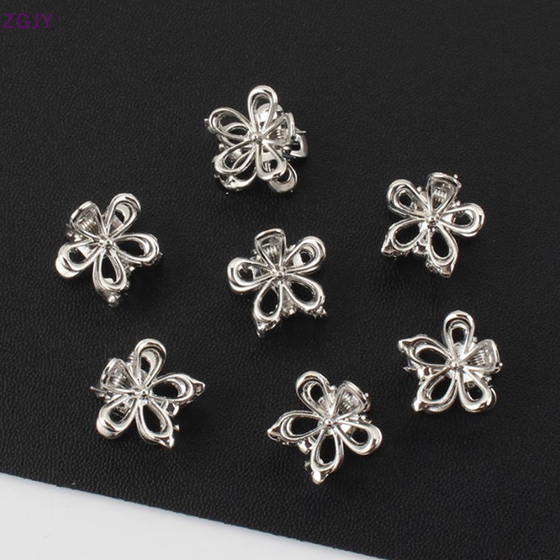 Set 2 Kẹp Tóc Kim Loại Mini Hình Hoa Thời Trang Cho Nữ Mới