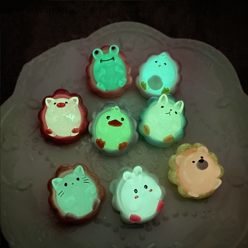 Set 2 Đồ trang trí Động Vật Hoạt Hình Phát Sáng Xinh Xắn Dùng Để Trang Trí Nội Thất / Tiểu Cảnh