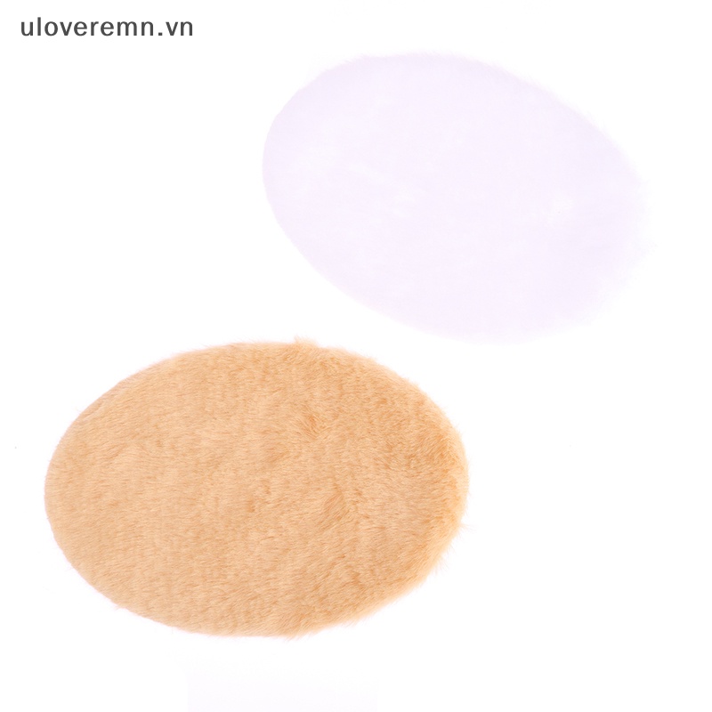 1 Thảm Lông Lót Sàn Hình Oval Trang Trí Nhà Búp Bê