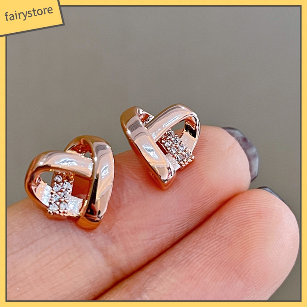 1 Đôi Bông Tai Hình Thánh Giá Đính Đá Thời Trang Dành Cho Nữ