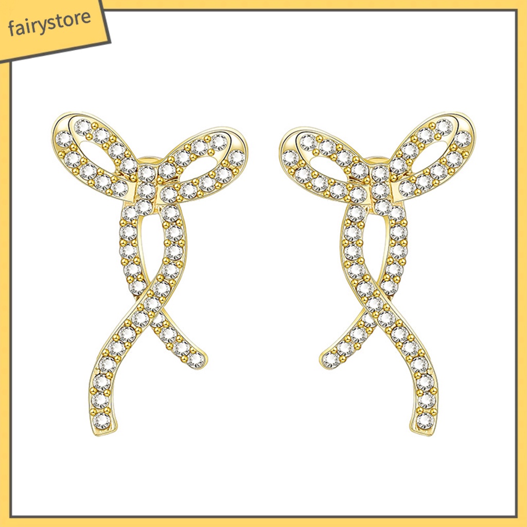 1 Đôi Bông Tai Hình Hoa Hồng Đính Ngọc Trai Nhân Tạo Thời Trang