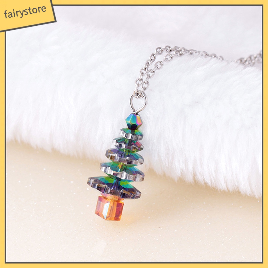 [FRO] Bông Tai / Vòng cổ Dáng Dài Hình Cây Thông Giáng Sinh Phong Cách Bắc Âu Cho Nữ