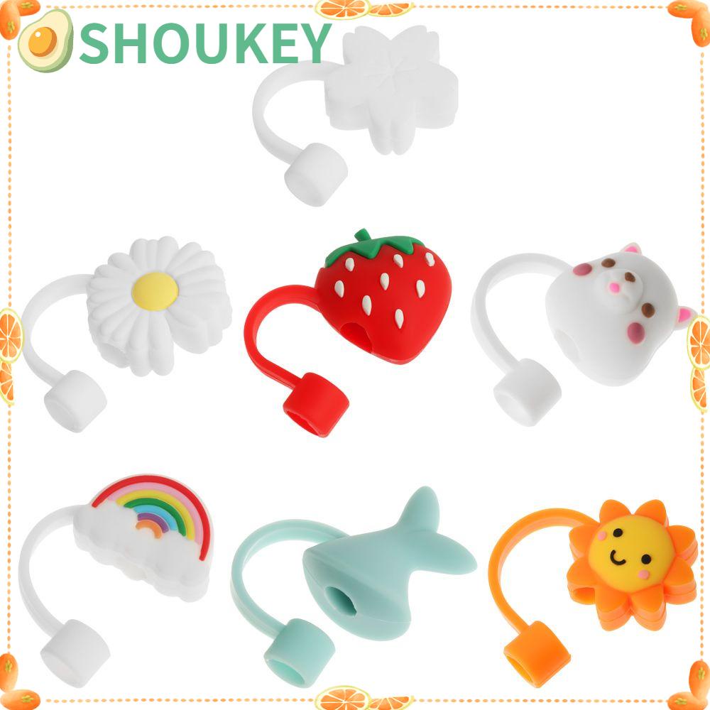 Nắp Đậy Ống Hút Chống Bụi Có Thể Tái Sử Dụng Hình Hoạt Hình SHOUKEY