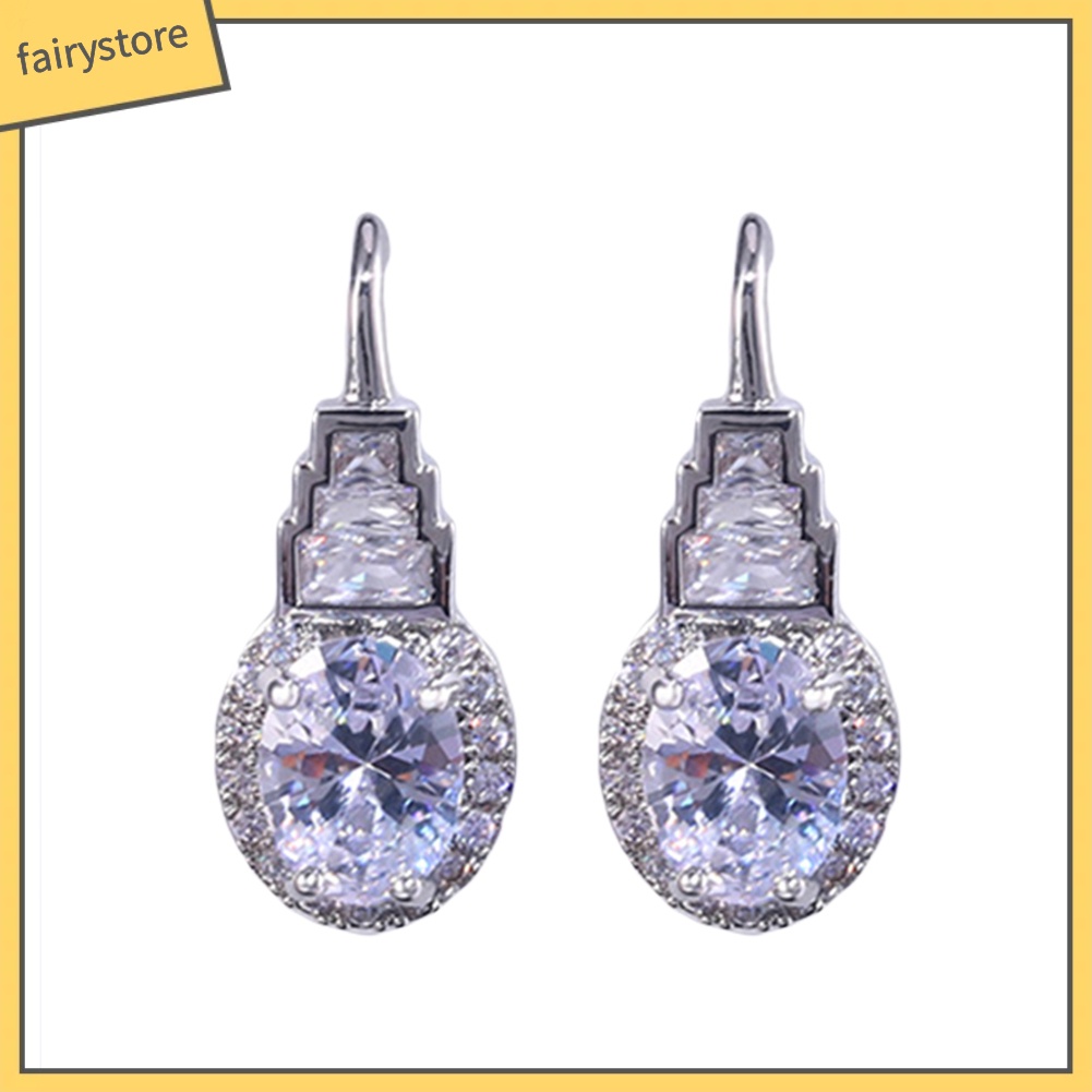 Khuyên Tai Đính Đá Zircon Thời Trang Cho Nữ