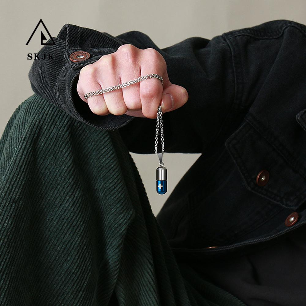 Vòng cổ Mặt Hình Viên Thuốc Đựng Nước Hoa Cho Nam