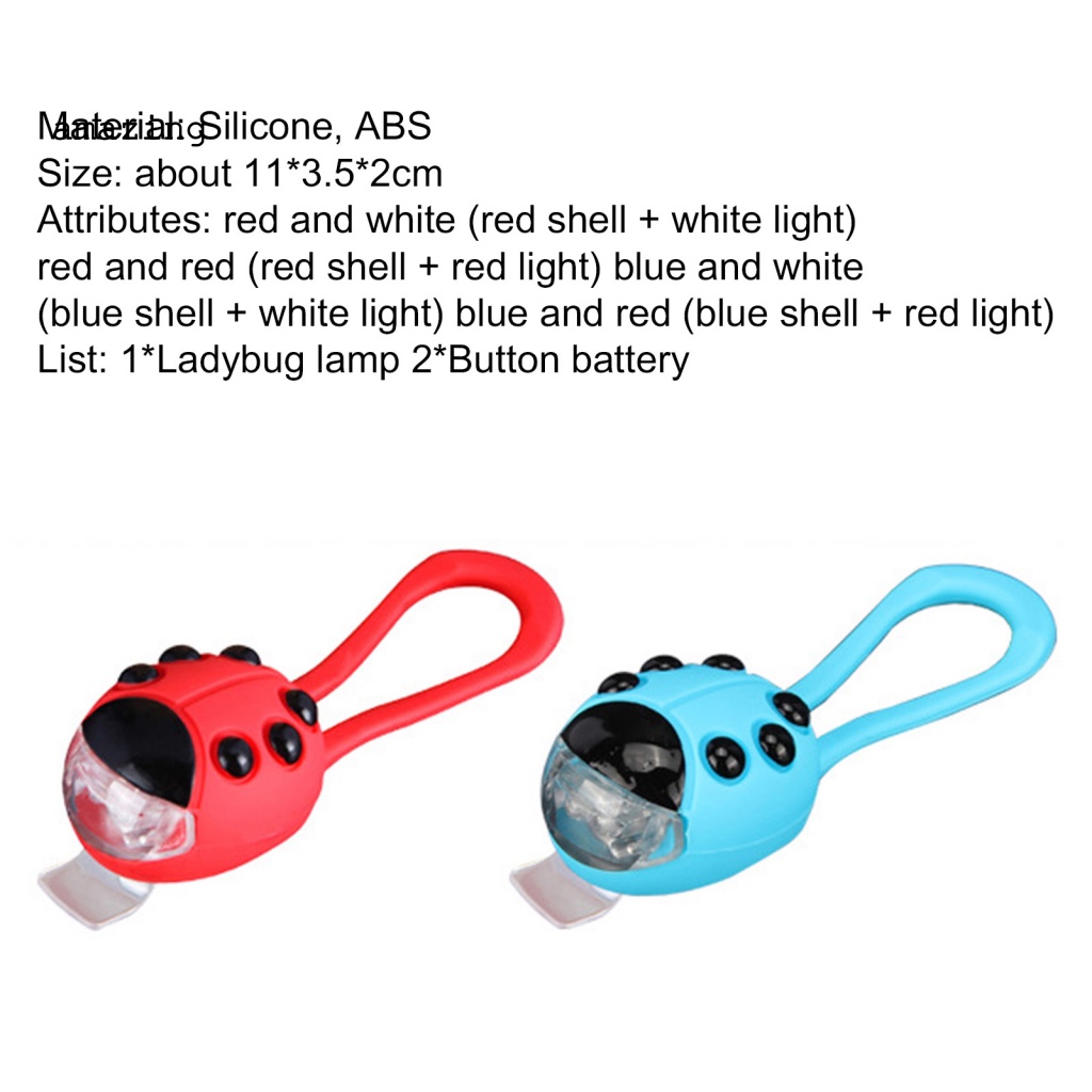 Đèn Pha Led Cảnh Báo An Toàn Hình Bọ Rùa Cho Xe Đạp Scooter