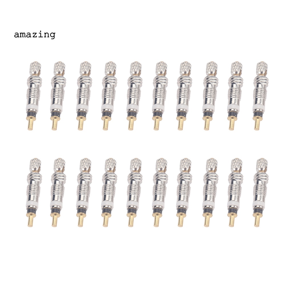 Bộ 20 Lõi Van Kiểu Pháp Chống Rò Rỉ Dễ Lắp Đặt Bằng Đồng Thau Kèm Cờ Lê Tháo Rời Tiện Dụng Cho Xe Đạp Đường Dài