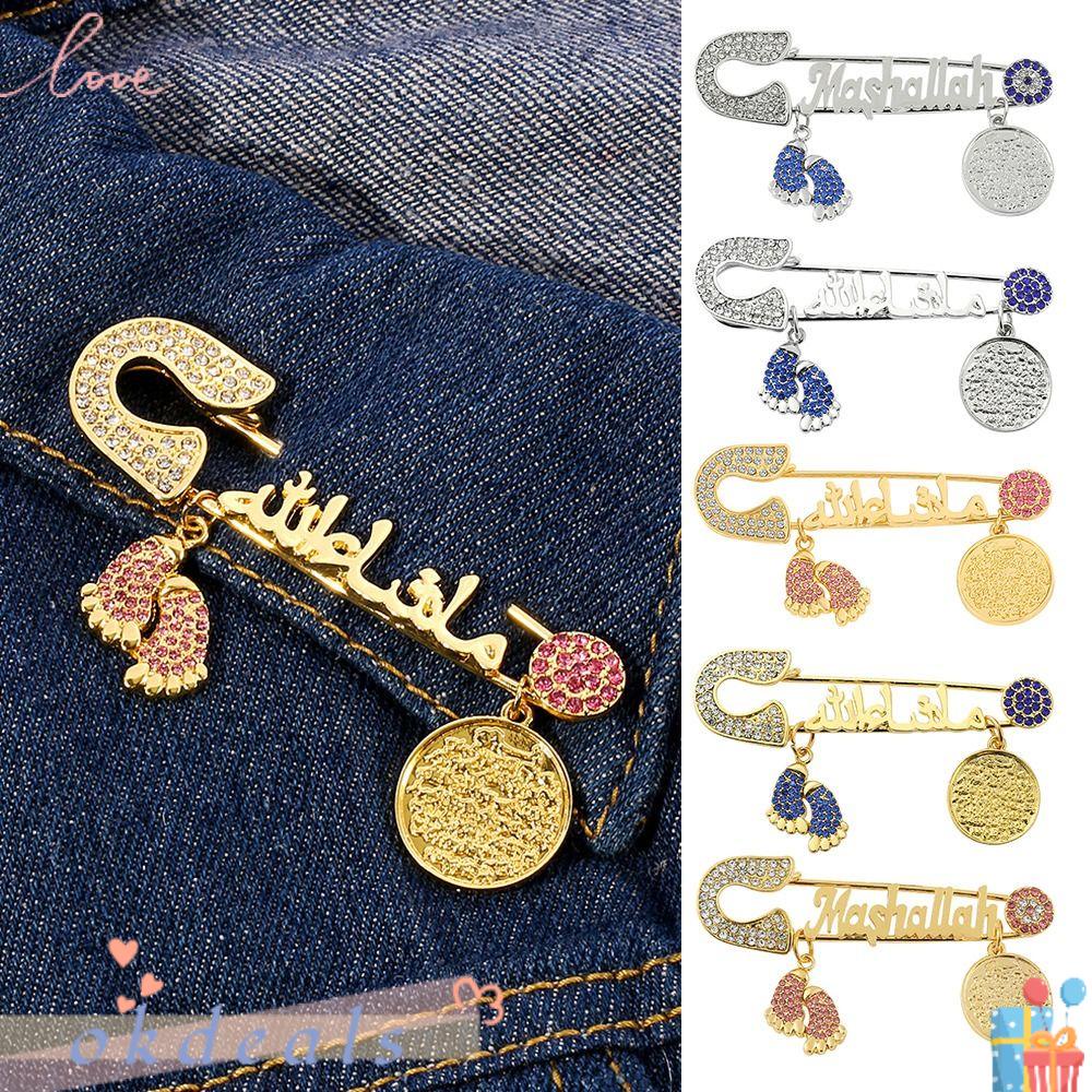 OKDEALS Ghim Cài Áo Hình Chữ Allah Turkish Độc Đáo