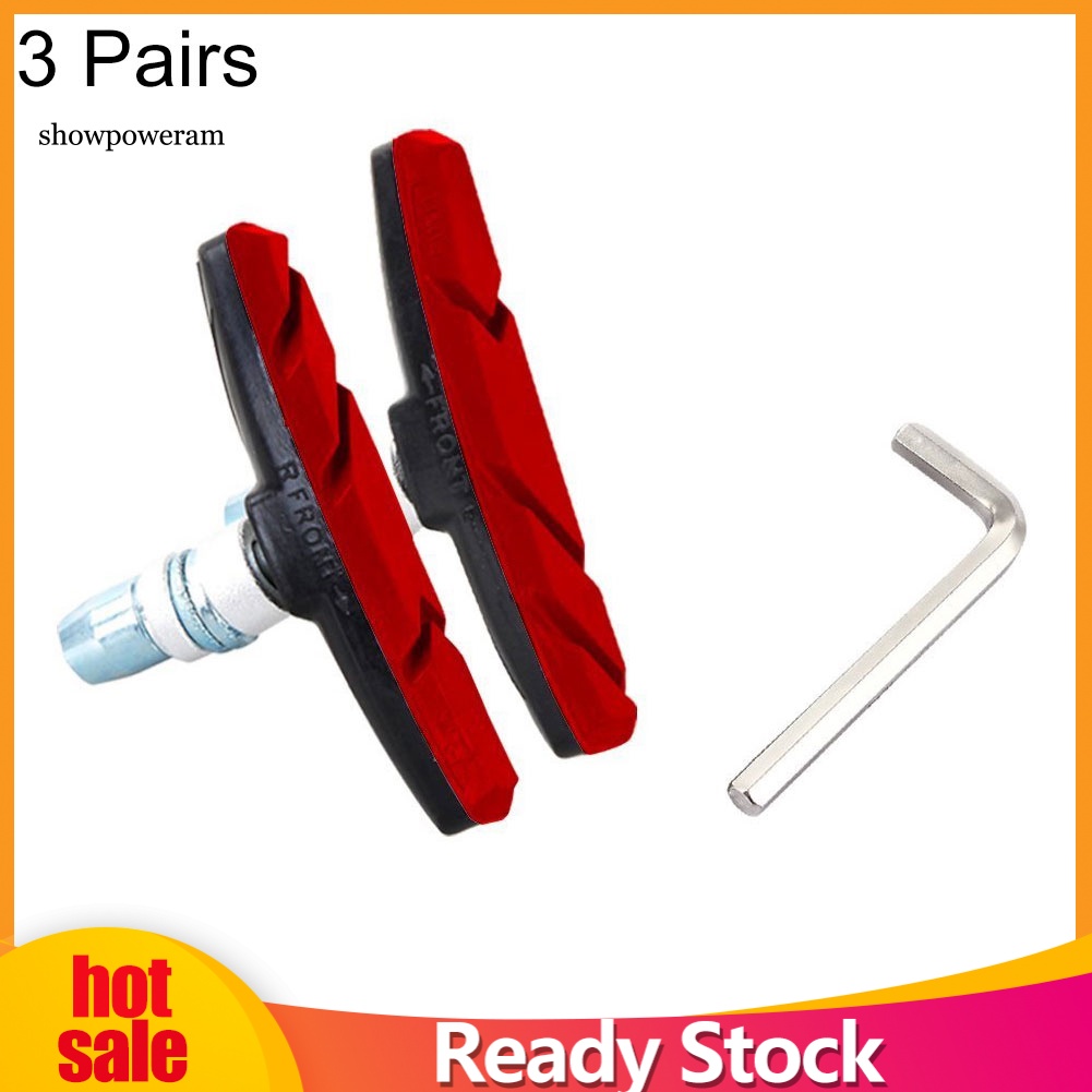 Set 3 Cặp Đệm Phanh Chữ V Chống Trượt Không Gây Tiếng Ồn Dành Cho Xe Đạp Leo Núi