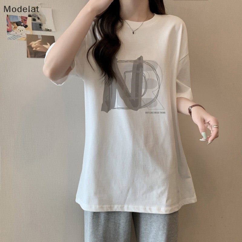 Áo Thun Tay Ngắn In Chữ Thời Trang Mùa Hè Cho Nữ