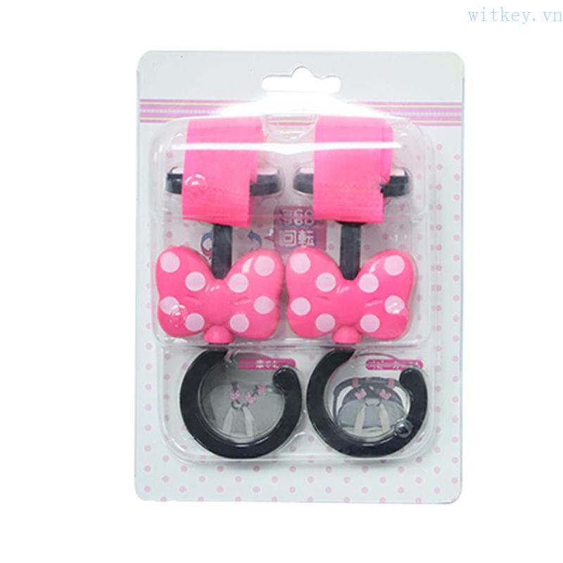 Giá Đỡ 2 Móc Treo Đồ Xoay 360 Độ Gắn Xe Đẩy Em Bé