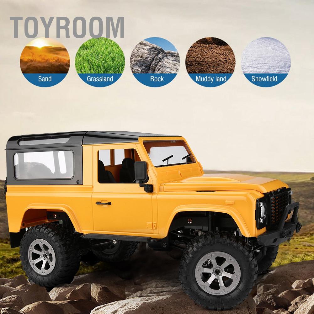 ToyRoom 2.4GHz 1/16 Tỷ lệ 4 bánh Đèn pha LED kép Off Road RC Car Toy