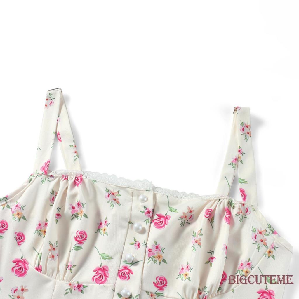 Áo Croptop Màu Trơn / In Họa Tiết Hoa Xinh Xắn Thời Trang Mùa Hè Cho Nữ