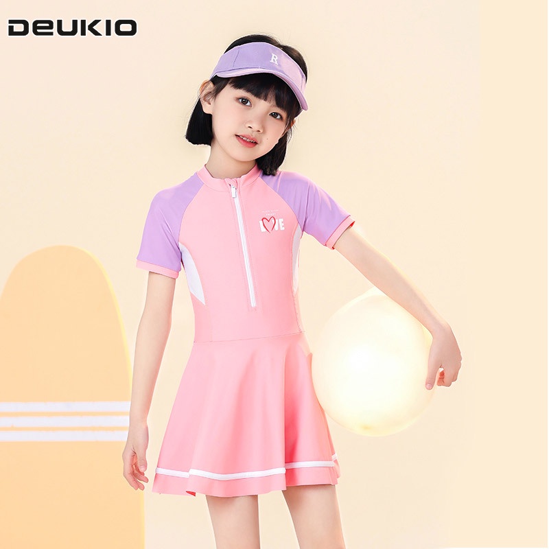Deukio Bộ Đồ Bơi Một Mảnh Phong Cách Hàn Quốc Thời Trang Mùa Hè 2023 Cho Bé Gái