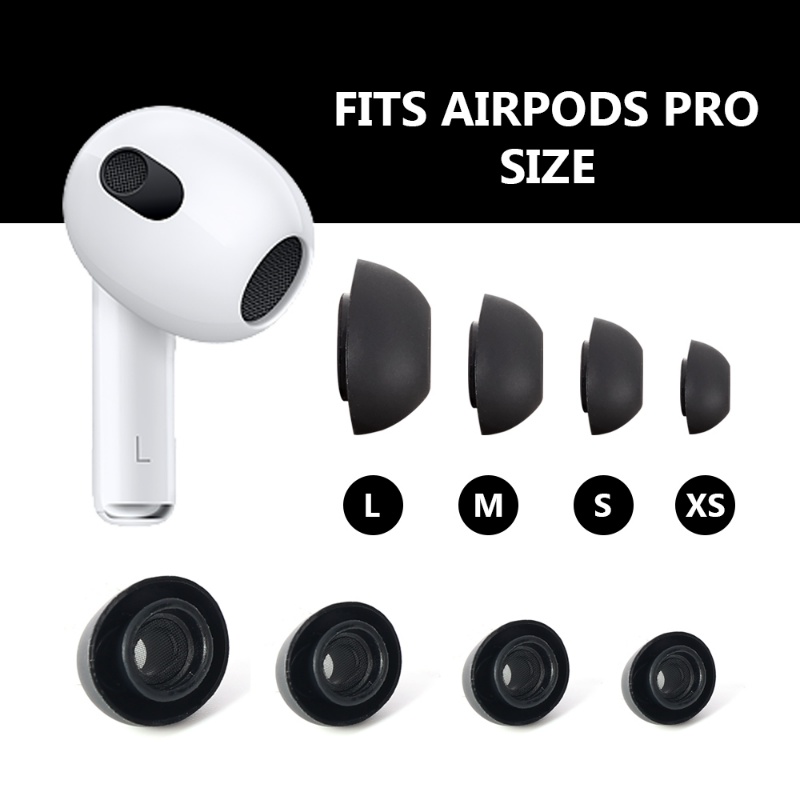Nút Bọc Đầu Tai Nghe Giảm Tiếng Ồn Bằng Silicon Mềm Thay Thế Cho Airpods Pro 1 / 2 XS S M L