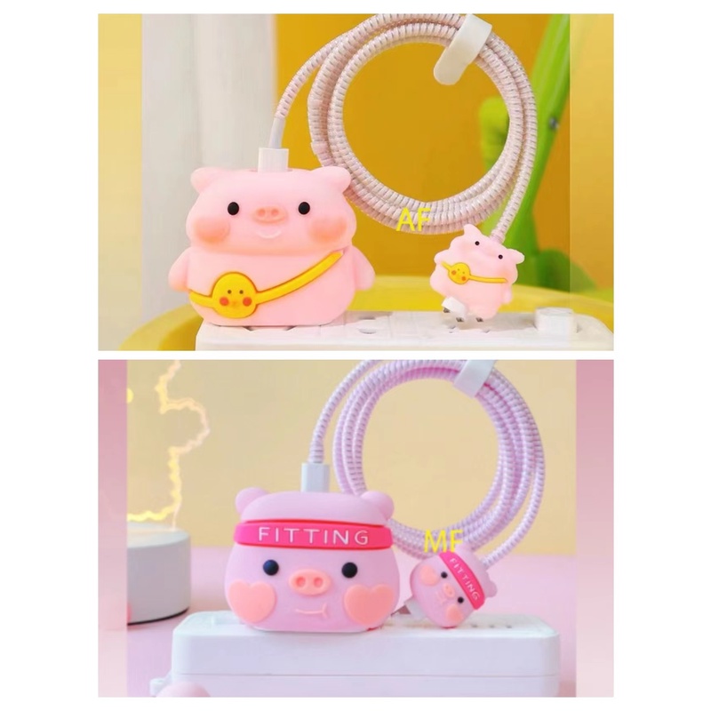 Phụ Kiện Bảo Vệ Dây Cáp Sạc USB Bằng Silicon Hình Shin-chan 3D Dễ Thương Cho iPhone 18 / 20W