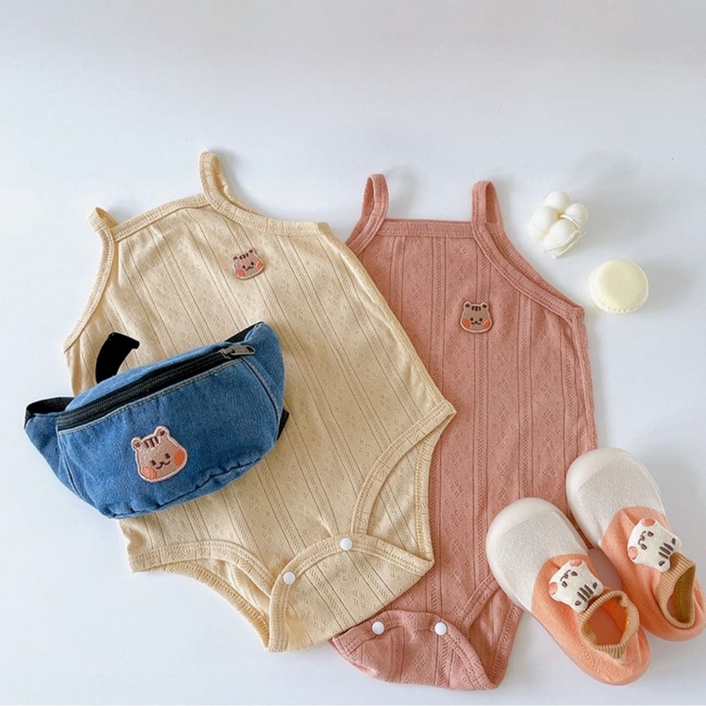 Bộ Áo Liền Quần Bằng cotton Nguyên Chất Thoáng Khí Cho Bé