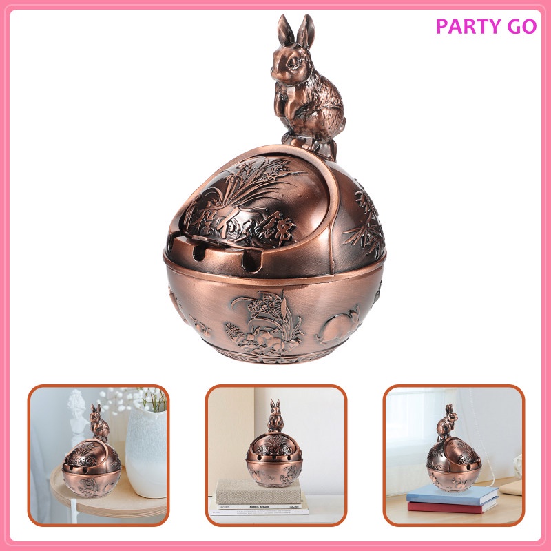 Gạt Tàn Thuốc Hình Cầu Bằng Hợp Kim Kẽm Phong Cách Vintage Trang Trí Văn Phòng / Trong Nhà / Ngoài Trời