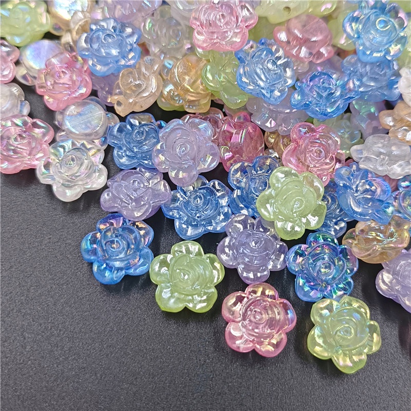 Set 20 Hạt Charm Hoa Nhiều Màu Sắc Thời Trang