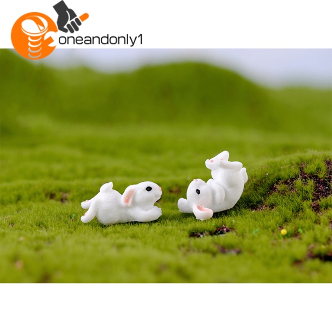 Đồ trang trí Thỏ Mini Bằng Nhựa Resin Dễ Thương Trang Trí Tiểu Cảnh