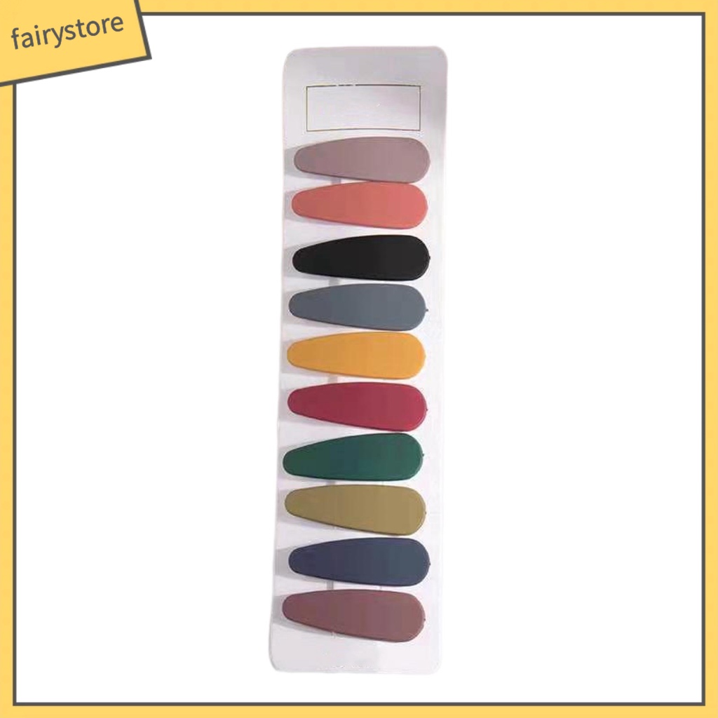 Bộ 10 Kẹp Tóc Chống Trượt Trọng Lượng Nhẹ Màu Sắc Thời Trang Dành Cho Nữ