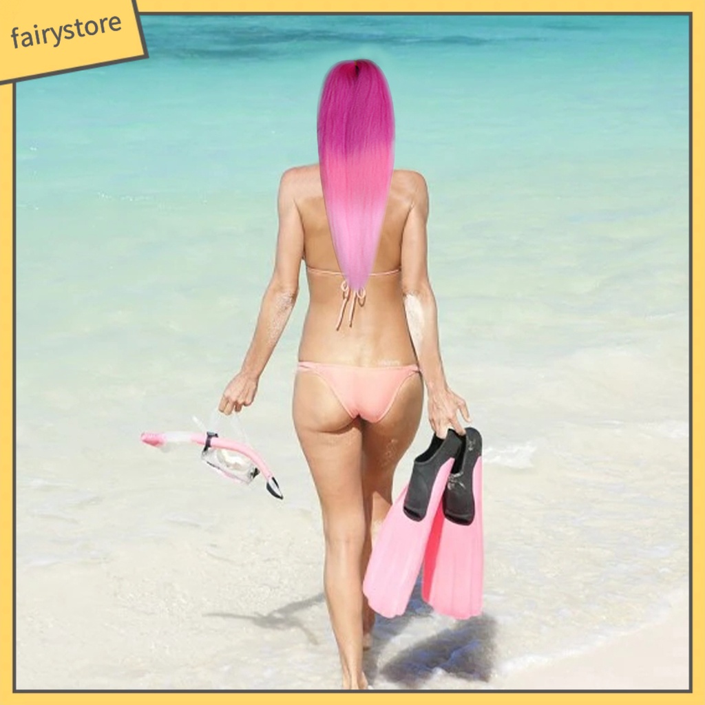 Bộ Tóc Giả Dài Thẳng Bằng Sợi Tổng Hợp Mềm Chịu Nhiệt Dành Cho Nữ Hóa Trang