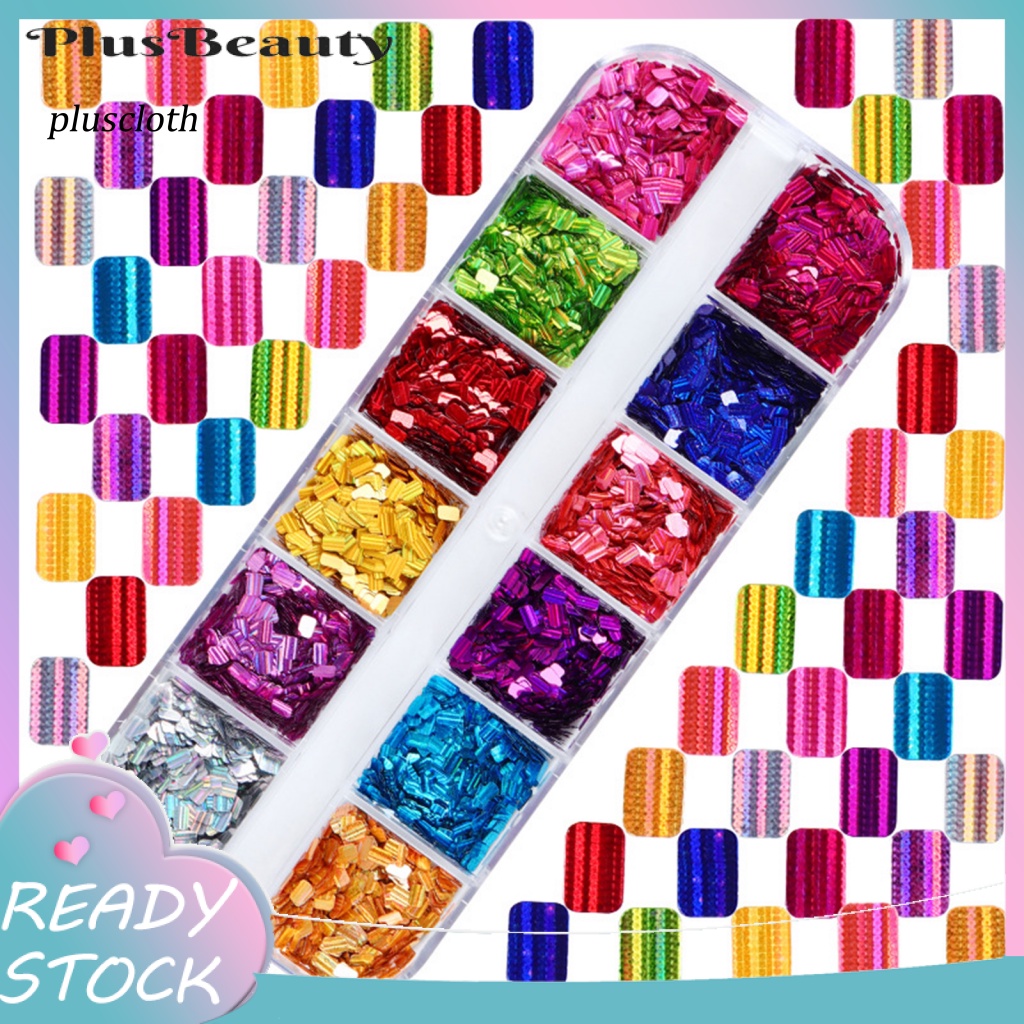 Hộp 12 Ngăn Đựng Phụ Kiện Trang Trí Móng Tay Cho Bé