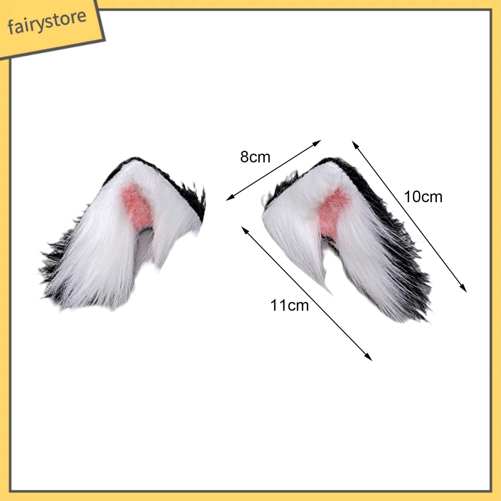 1 Cặp Kẹp Tóc Tai Mèo Bông Phong Cách Nhật Bản Dễ Thương