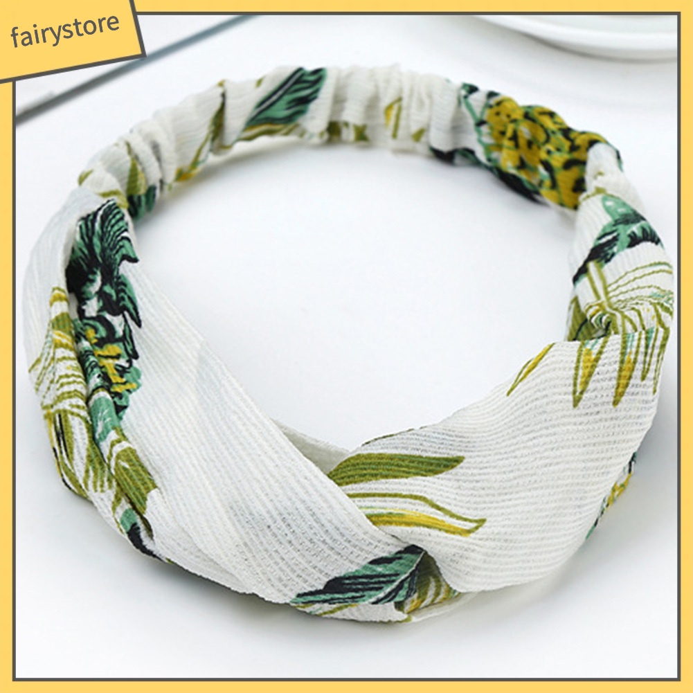 Băng Đô Cài Tóc Co Giãn In Họa Tiết Thời Trang Cho Nữ