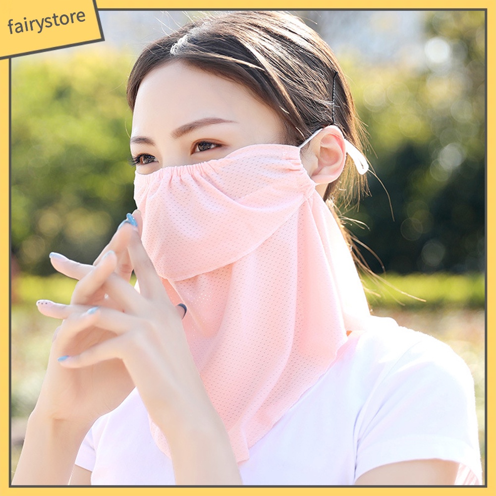 Khẩu Trang Che Mặt Chống Tia UV Thoáng Khí Dành Cho Nữ