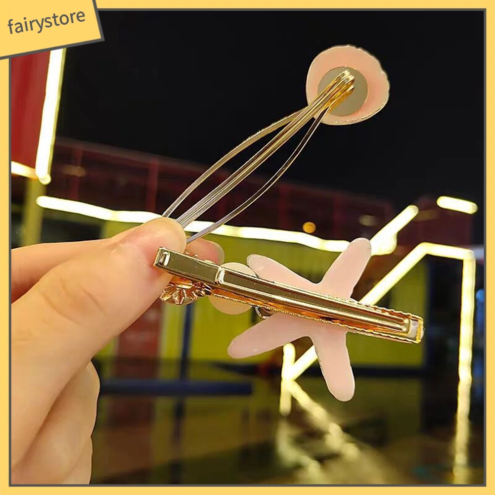 Set 2 Kẹp Tóc Hình Vỏ Sò / Sao Biển Đính Ngọc Trai Giả Thời Trang