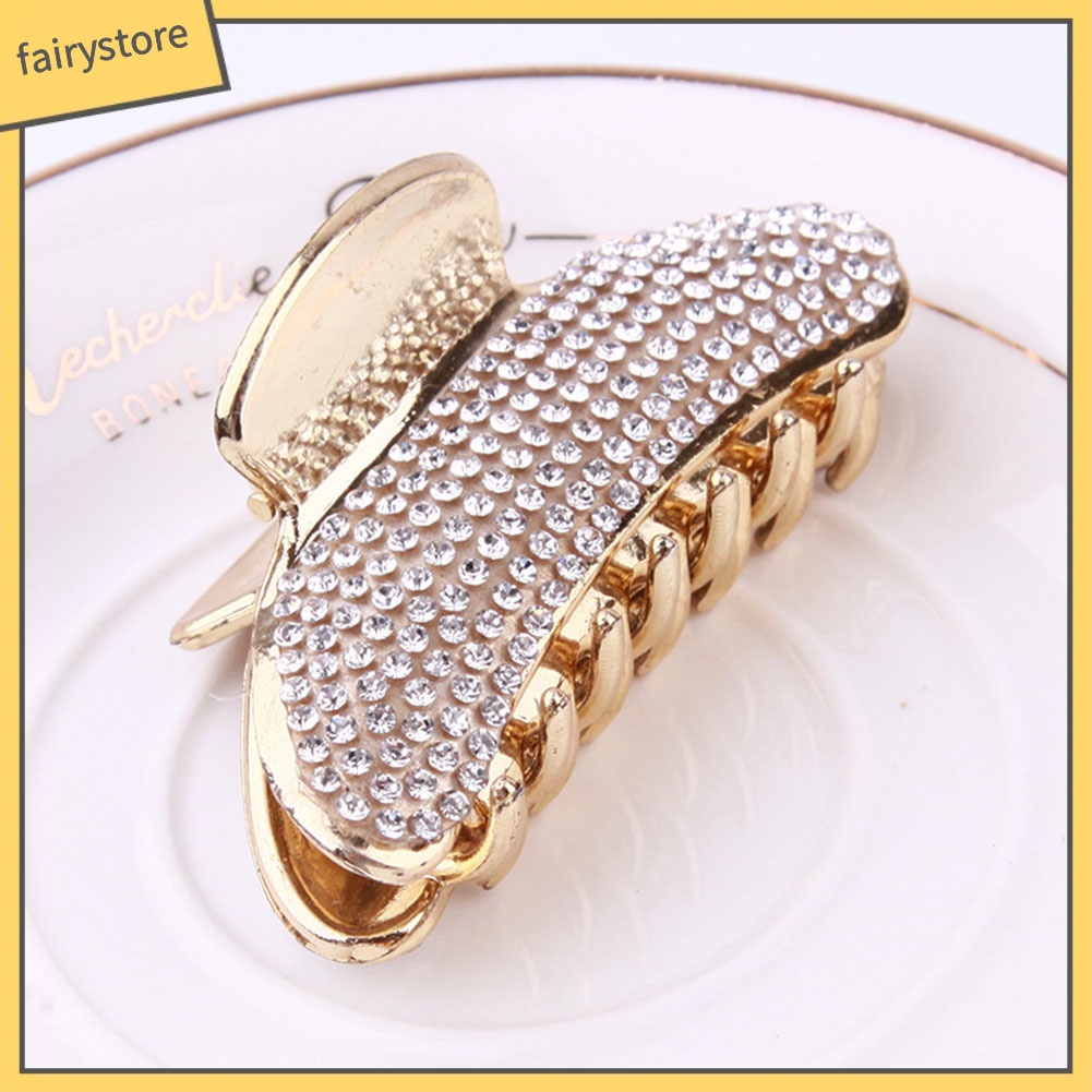 Kẹp Tóc Đính Đá Và Ngọc Trai Giả Thanh Lịch Dành Cho Nữ